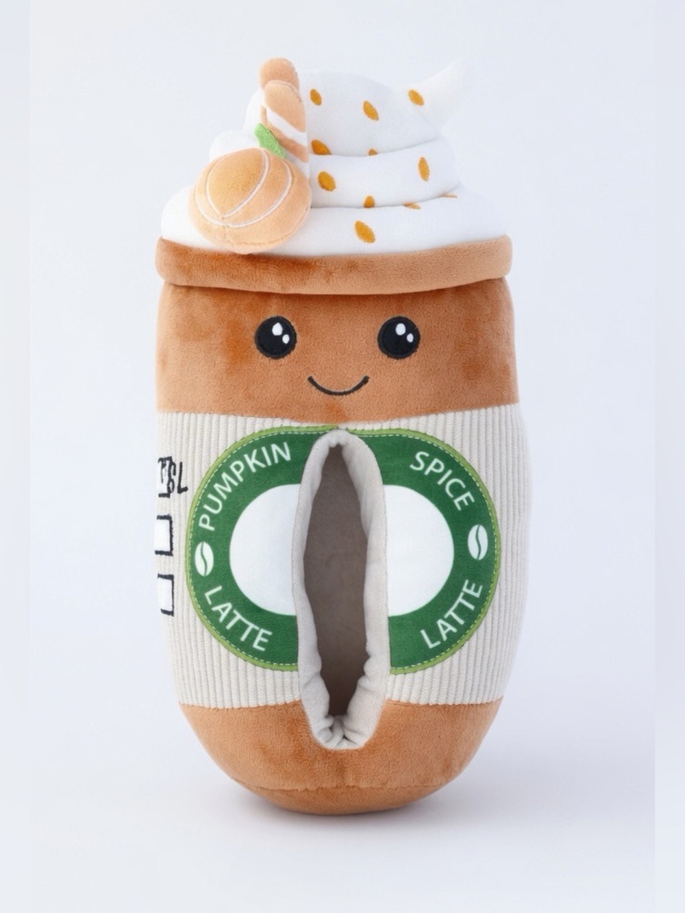 Feetmoji Pumpkin Spice Latte Plush Slippers | Size 7-8 | NWT